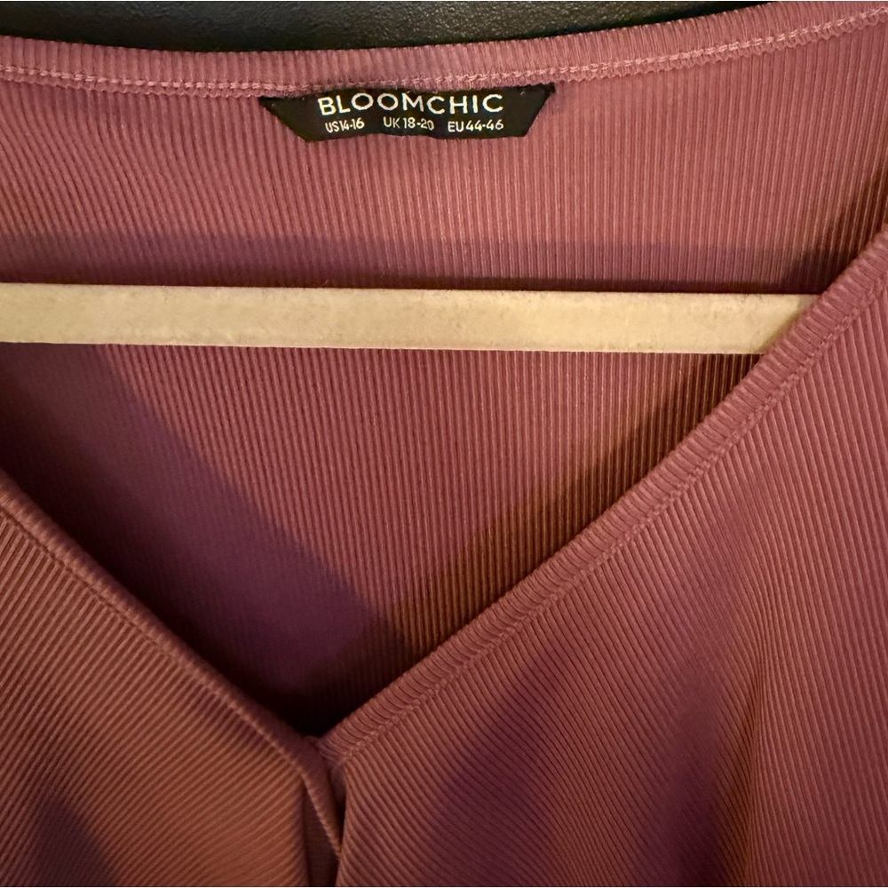 Bloomchic Mauve Ruffle Dress - Picture 2 of 4